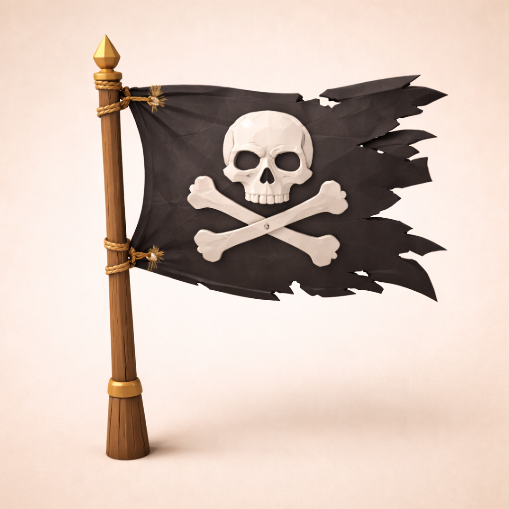 Low Poly Pirate Flag