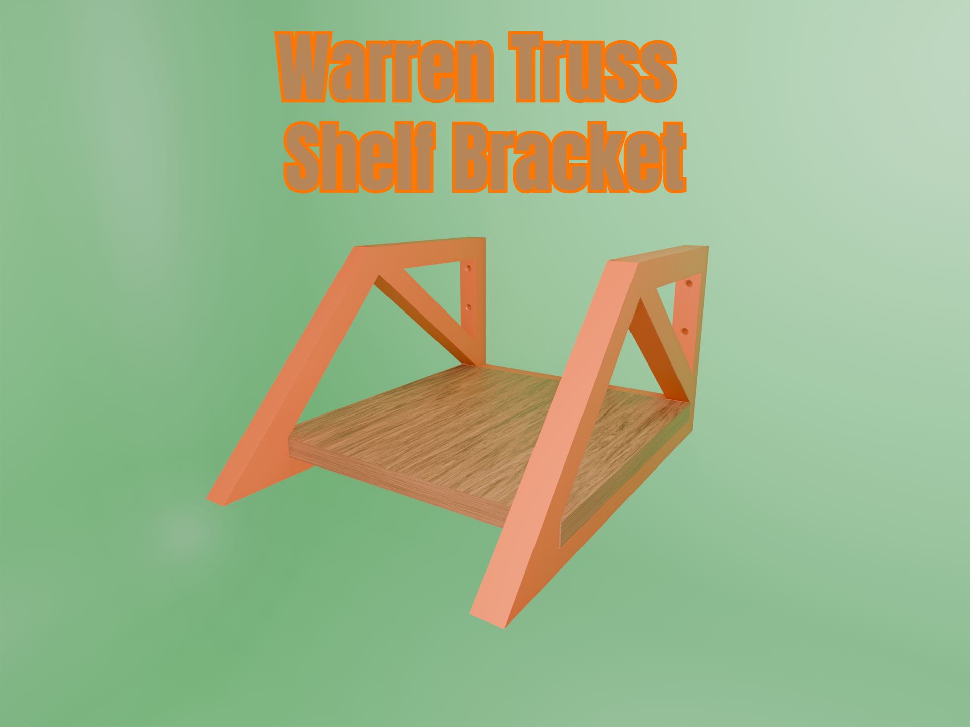 Warren Truss Shelf Bracket