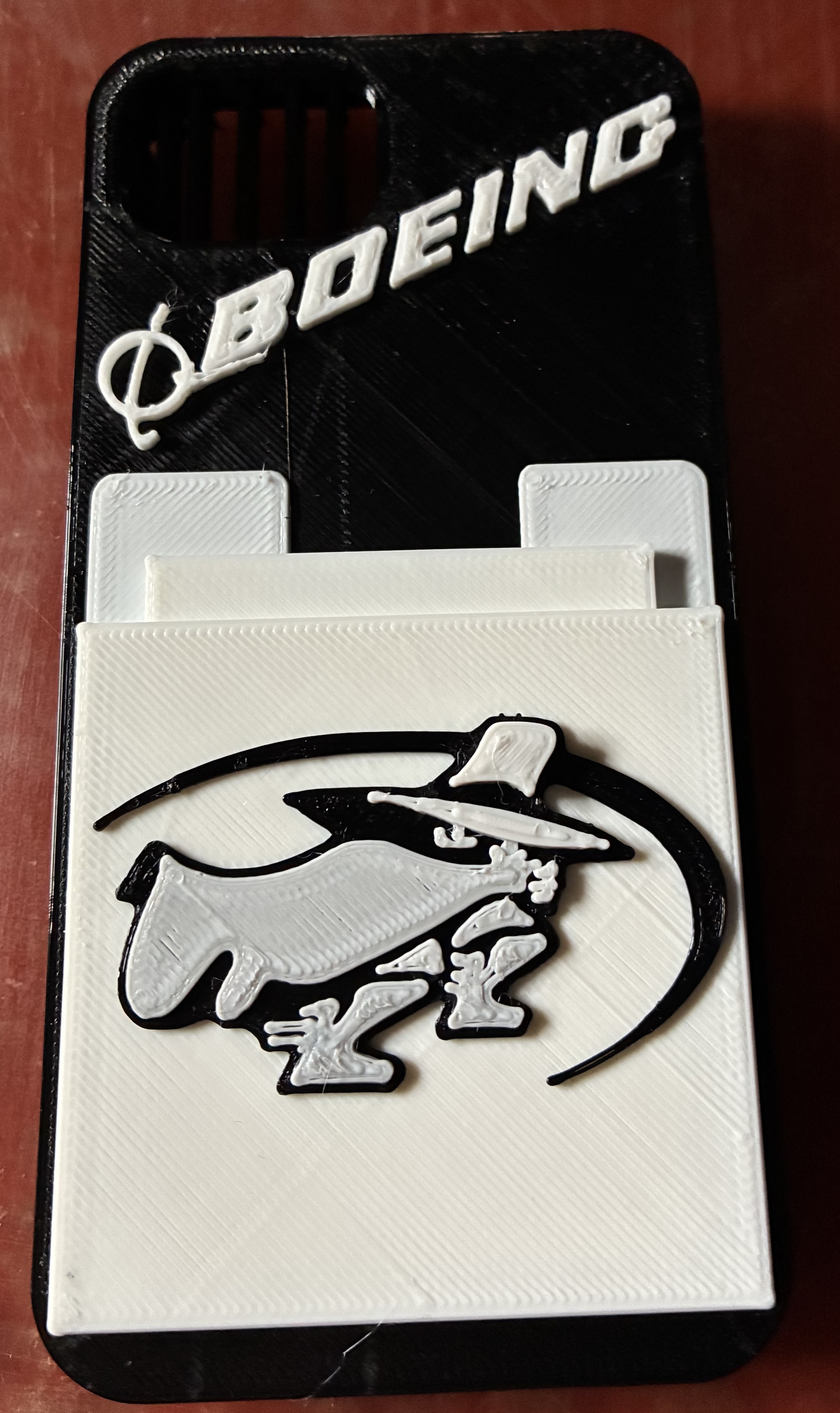 Boeing Phantom Works iPhone 16e Case with 3 Card Holder
