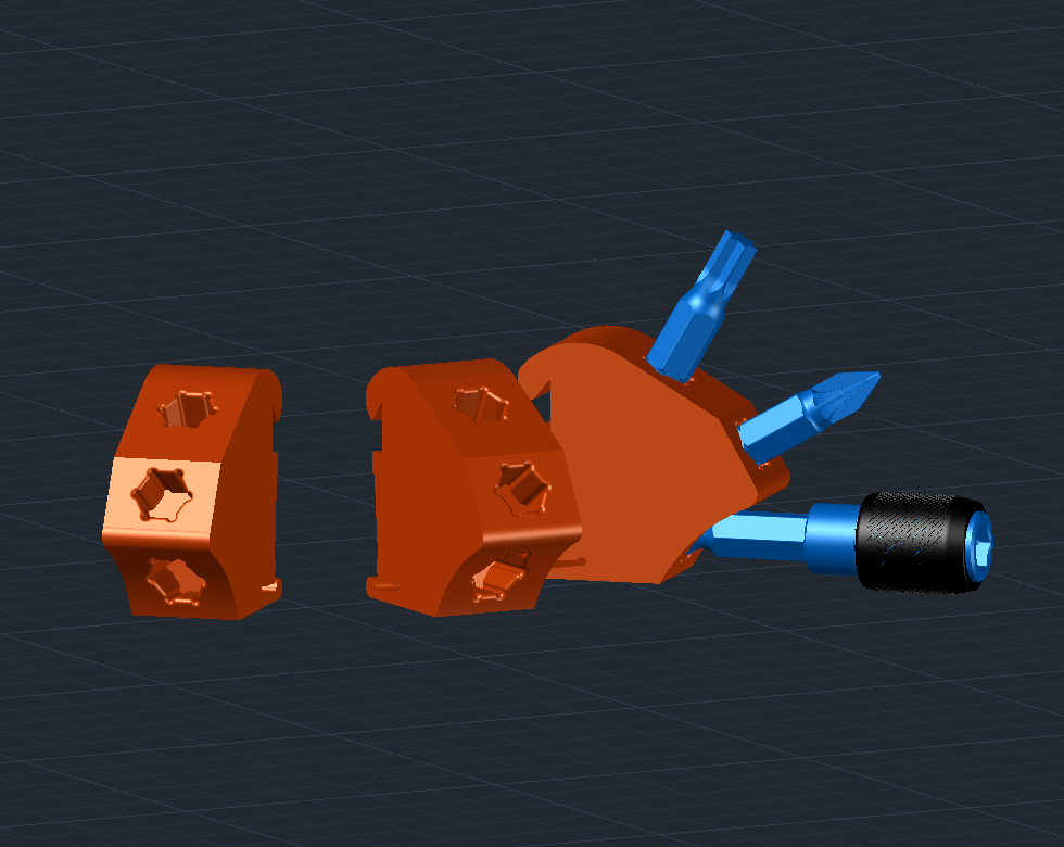 Miniatura 2 do modelo 3D Modular HEX-bit storage