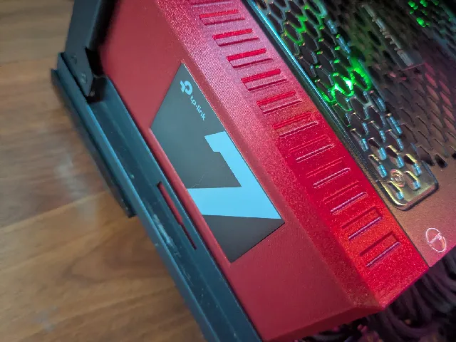 WiFi Cover w/ Built-In Cable Tie Mounts for a Computer