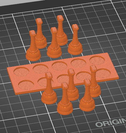 Nail tip stands for painting with base
