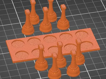 Nail tip stands for painting with base