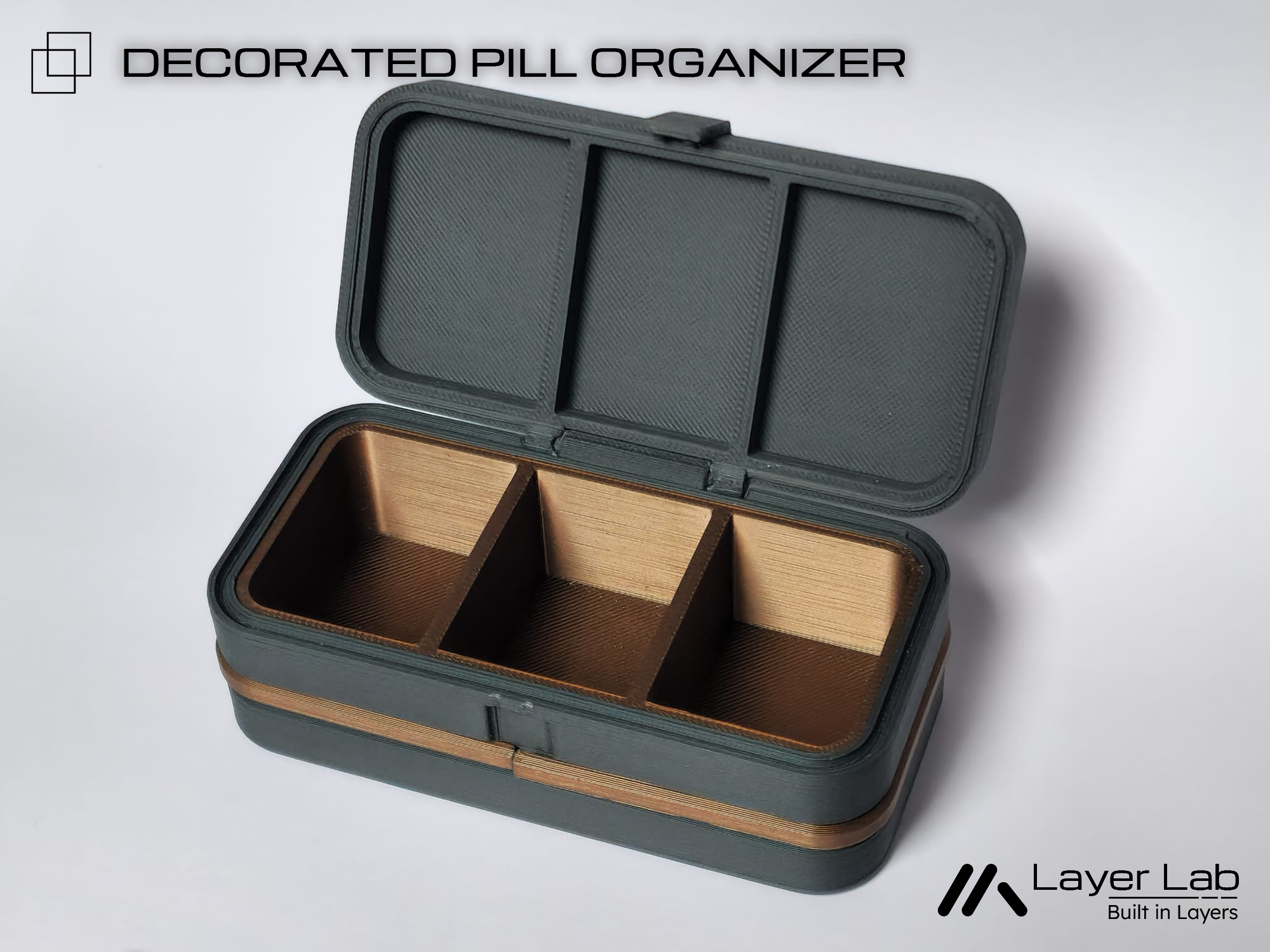 Decorated Pill Organizer – Inlay Design