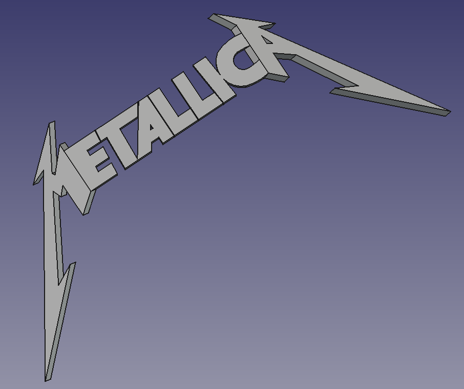 Metallica Name Logo (With Magnetic Mounting Options)
