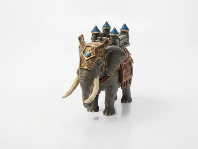 Royal Elephant Castle Figurine Animals 3D Printable