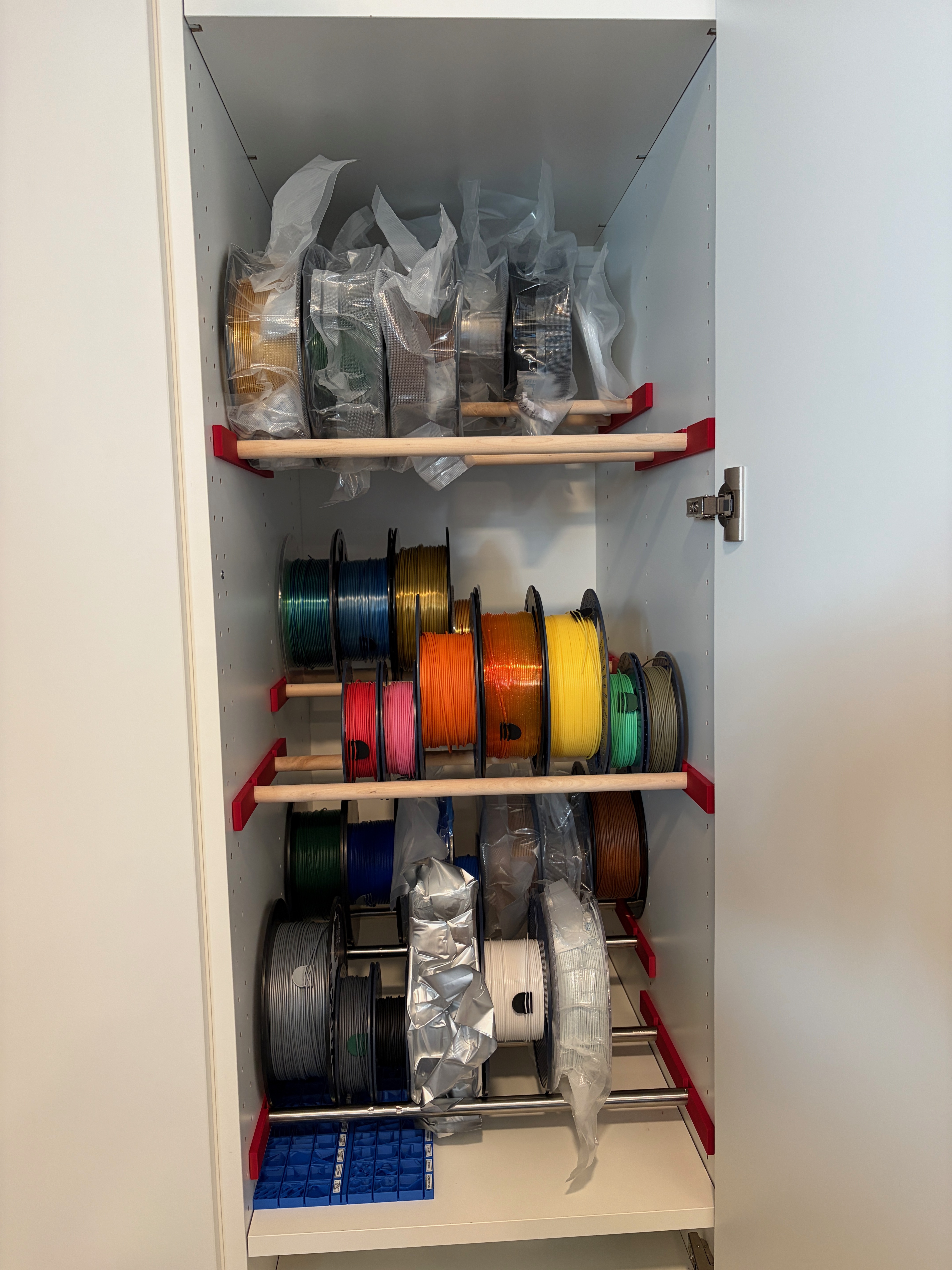 Spool Rack for IKEA Sektion Cabinet 16mm or 5/8" Rods