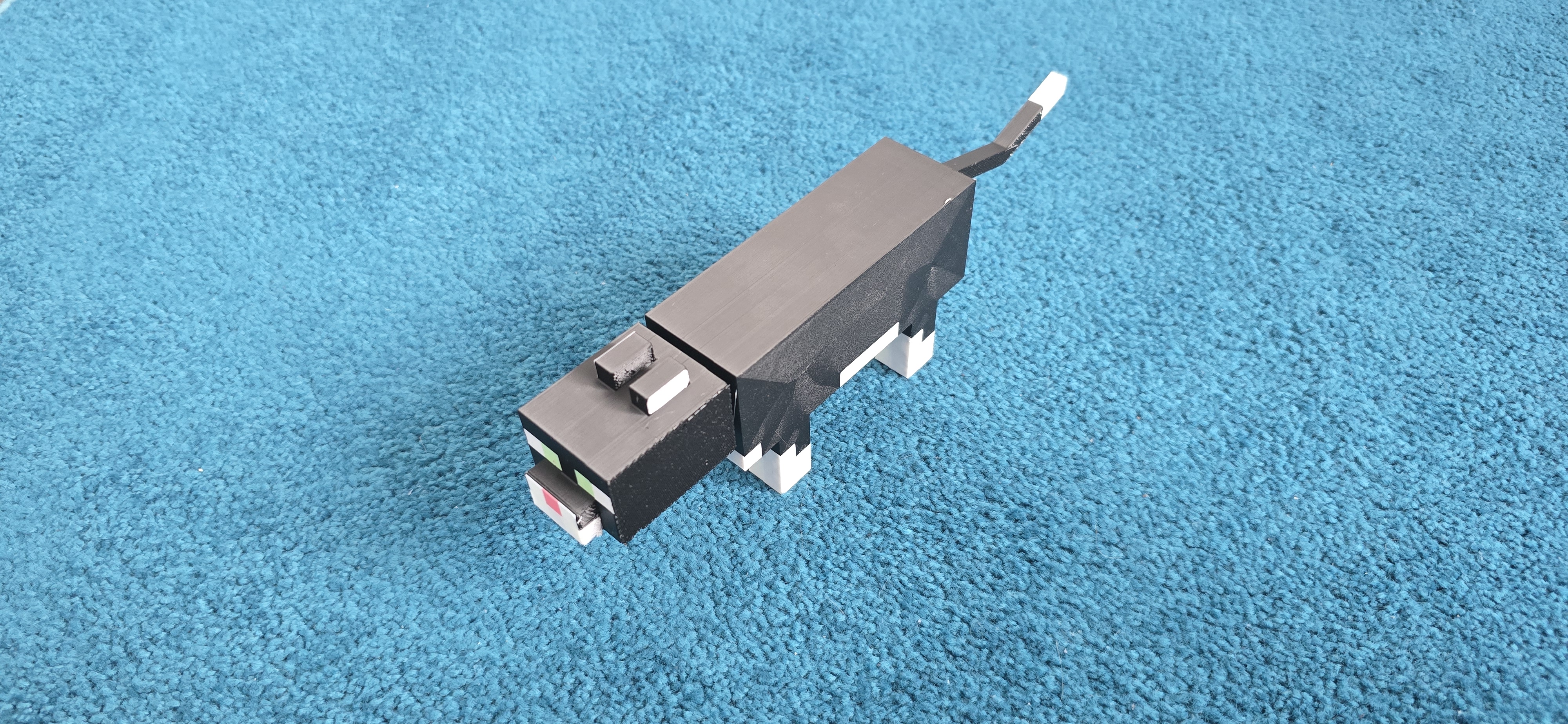 Minecraft Tuxedo Cat - Voxel Fan Art 3D Model STL OBJ GLB 3D print model