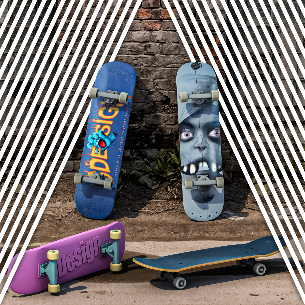 Skateboard (1/18 Scale)