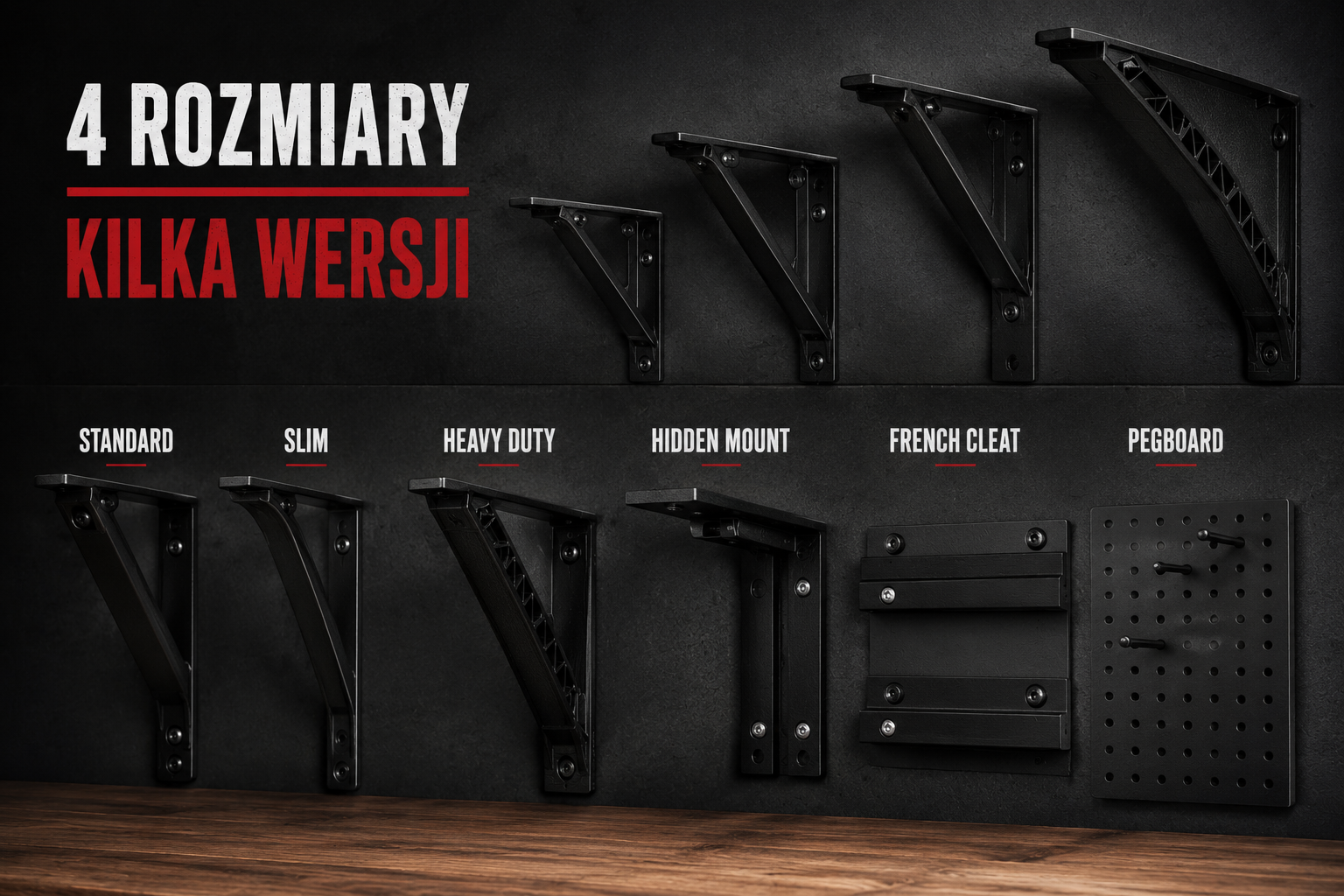Modular Heavy Duty Shelf Brackets Pack | Industrial / French Cleat / Pegboard