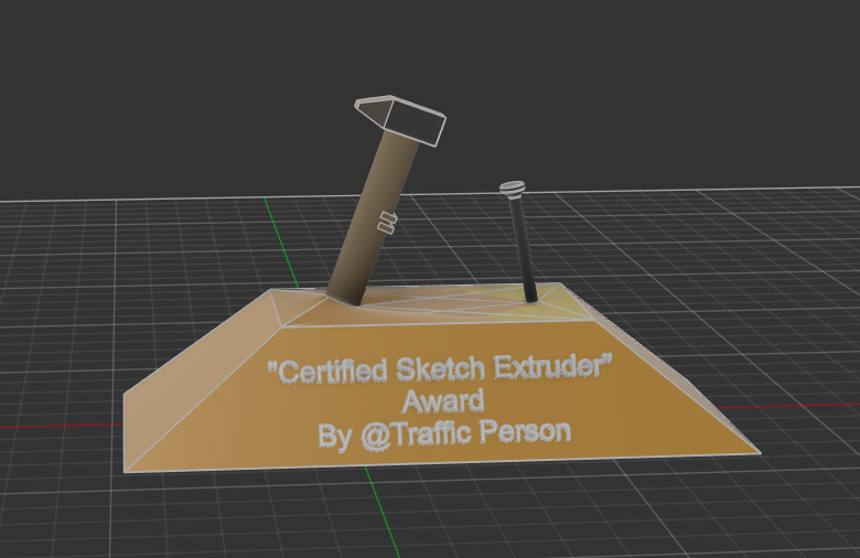 Award "Certified sketch extruder"