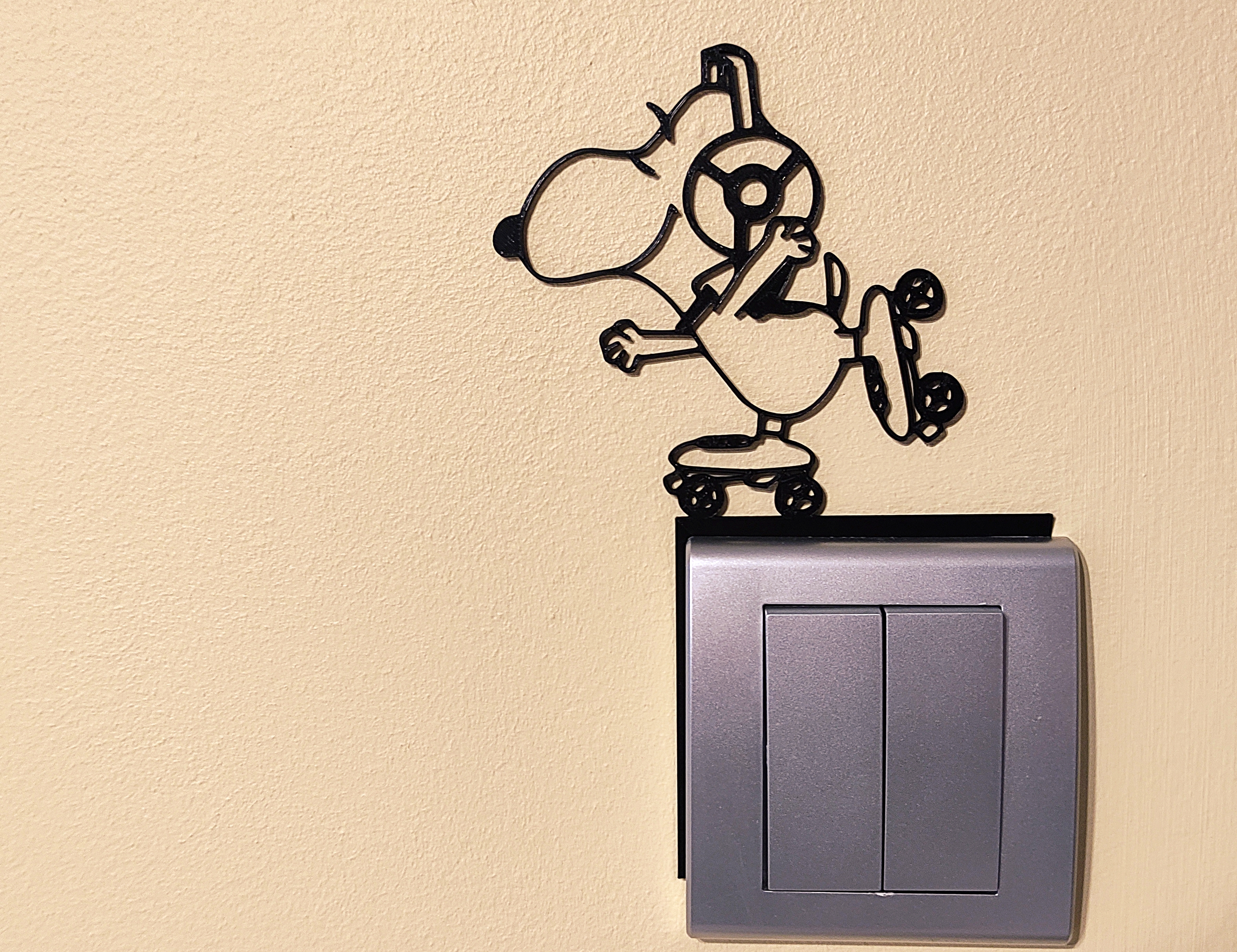 Snoopy Light Switch / Outlet Decoration - 3D Printable Model 8