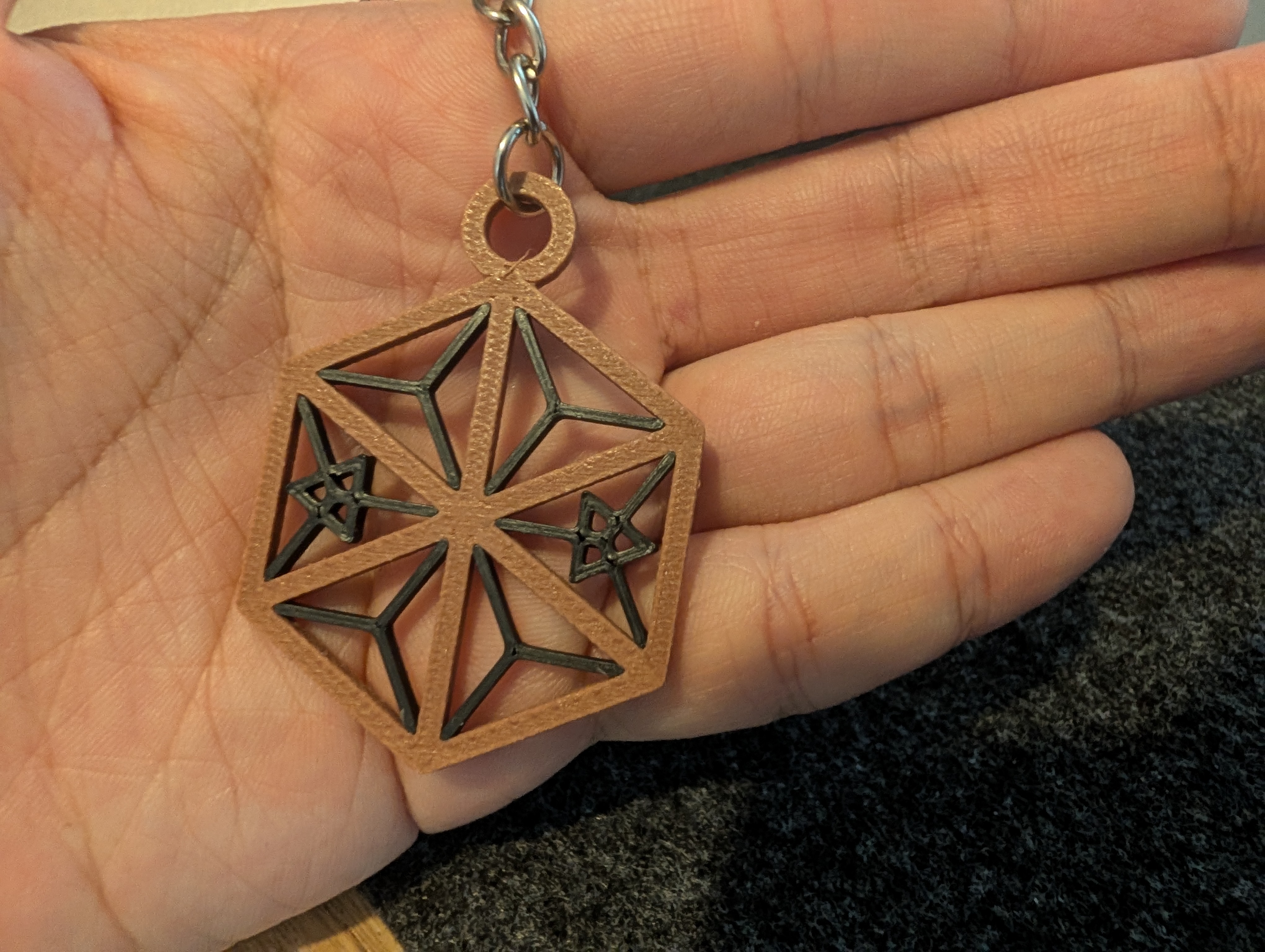 Simple Kumiko Inspired Keychain (Customisable)