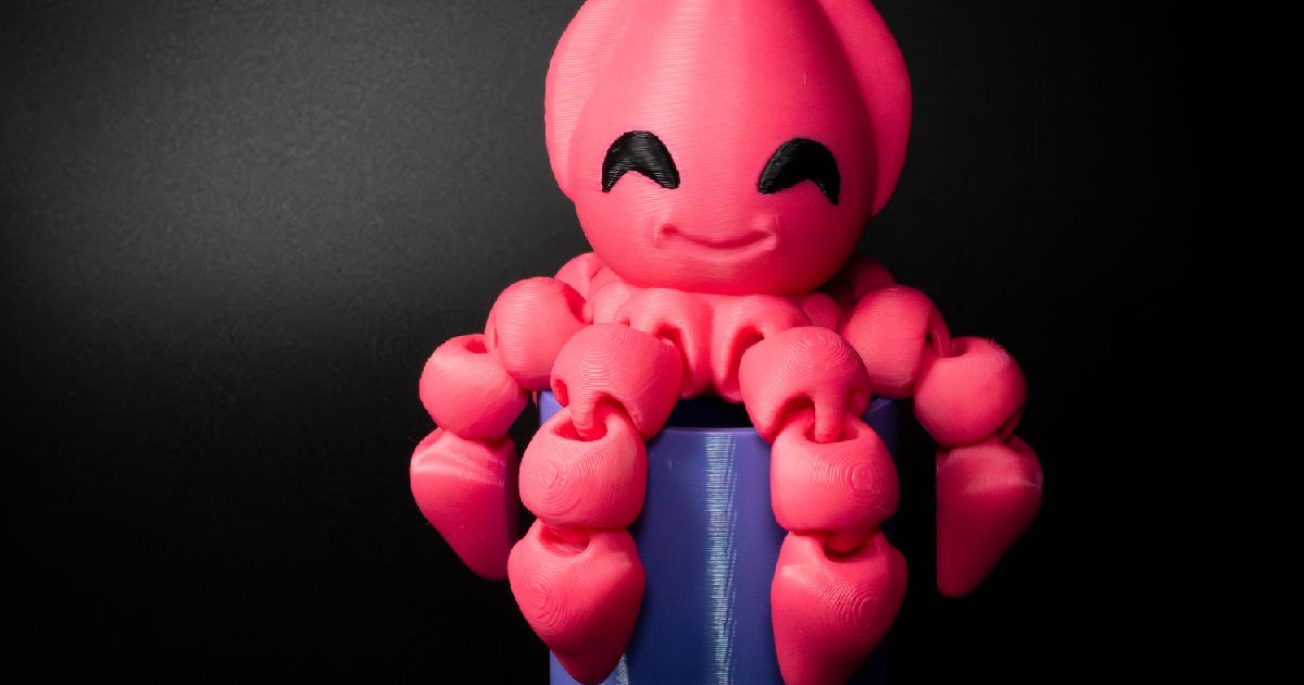 Happy Flexi Squid, Print in Place by Folk & Forge | Download free STL ...