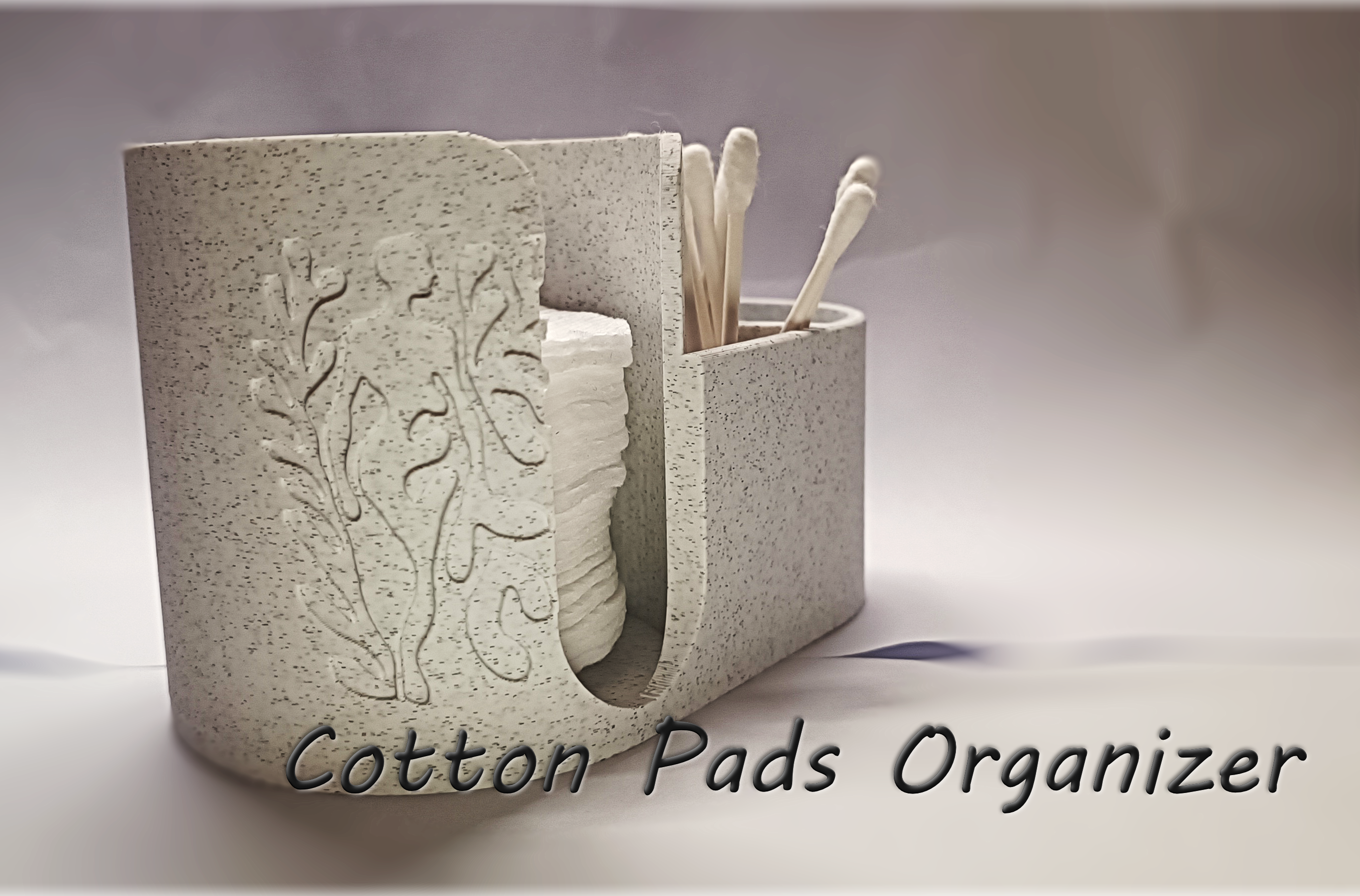Minimalist Bathroom Caddy: Cotton Pads & Q-tips Organizer (Modern Aesthetic)