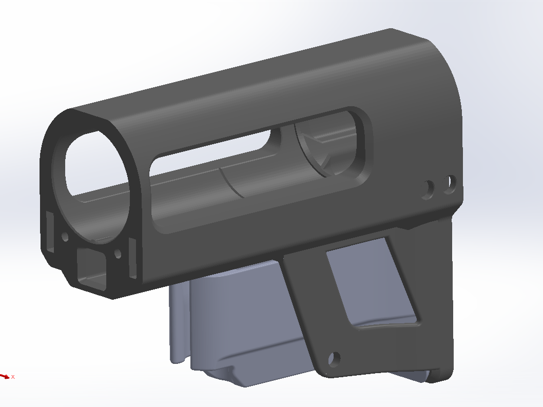 Stock with talon mag adapter holder 3D model thumbnail