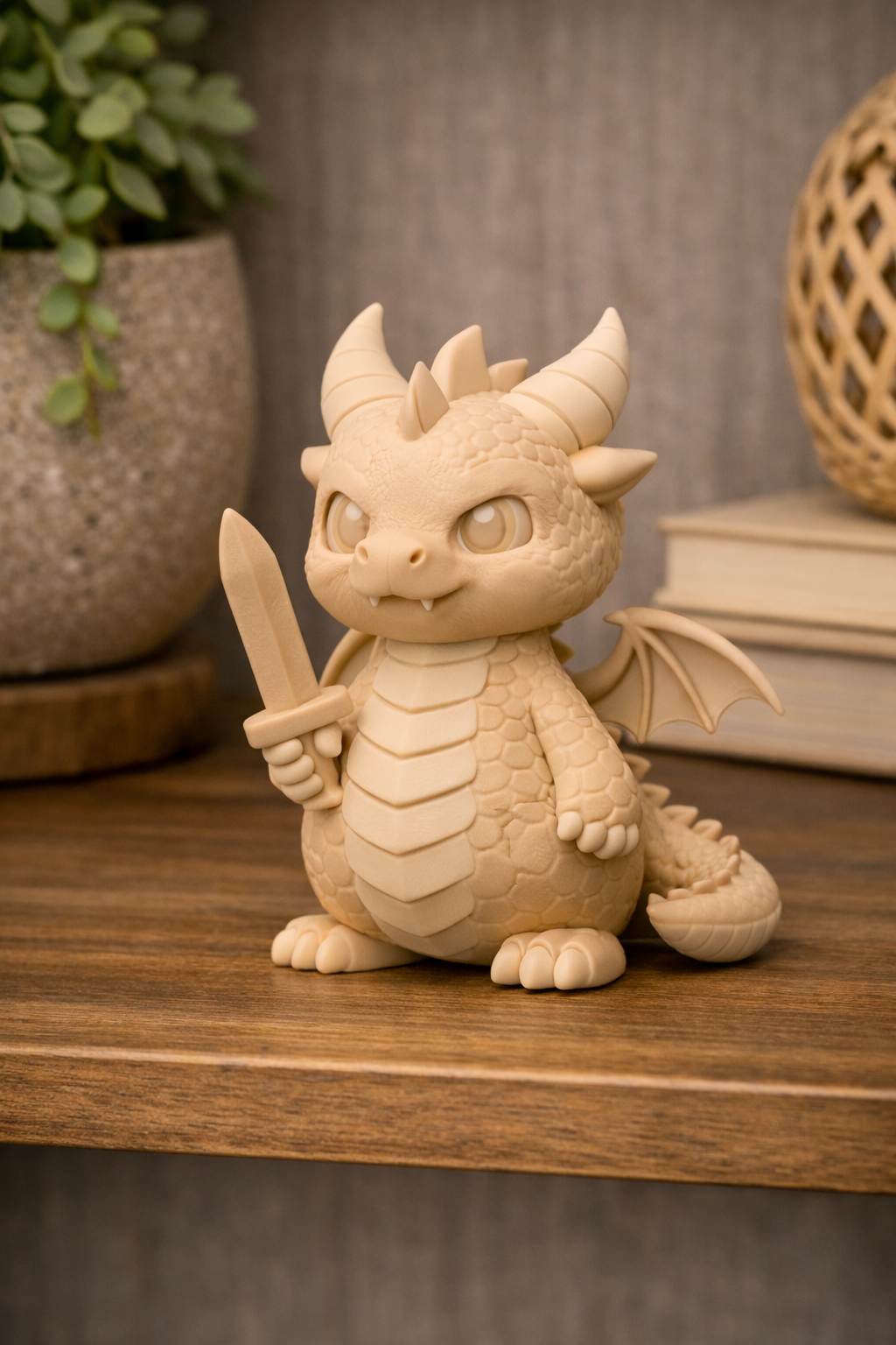 dragon with sword