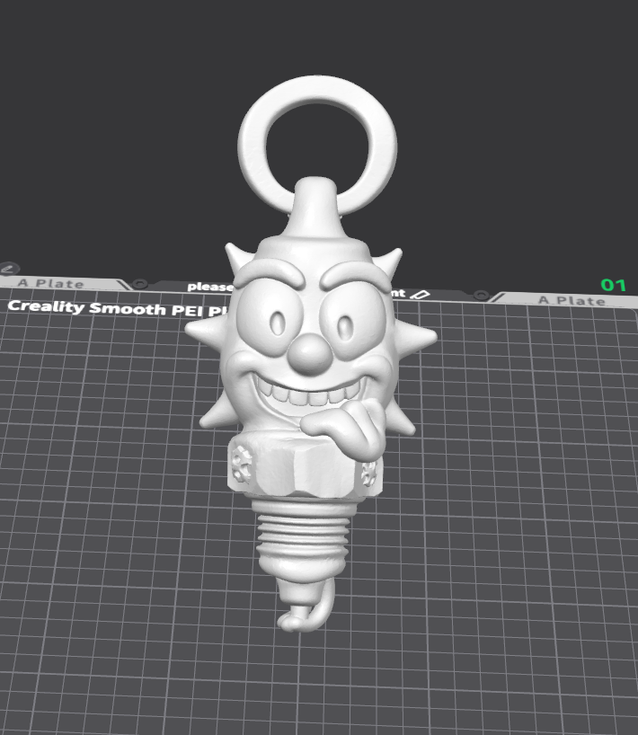 Miniatura 2 do modelo 3D “Plug Life” Smiley Keychain
