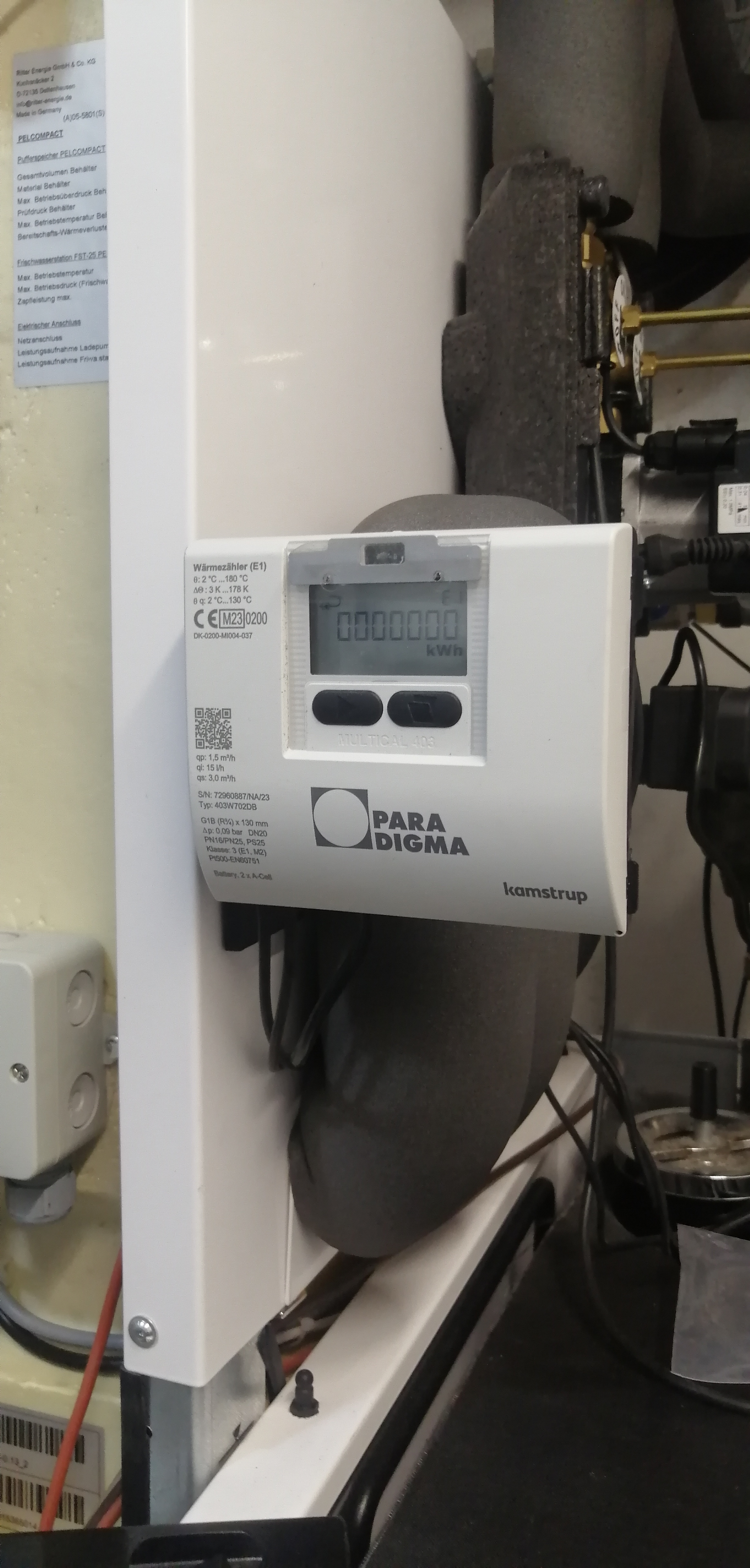 Halter Wärmemengenzähler für Paradigma Peleo Compact (magnetisch)