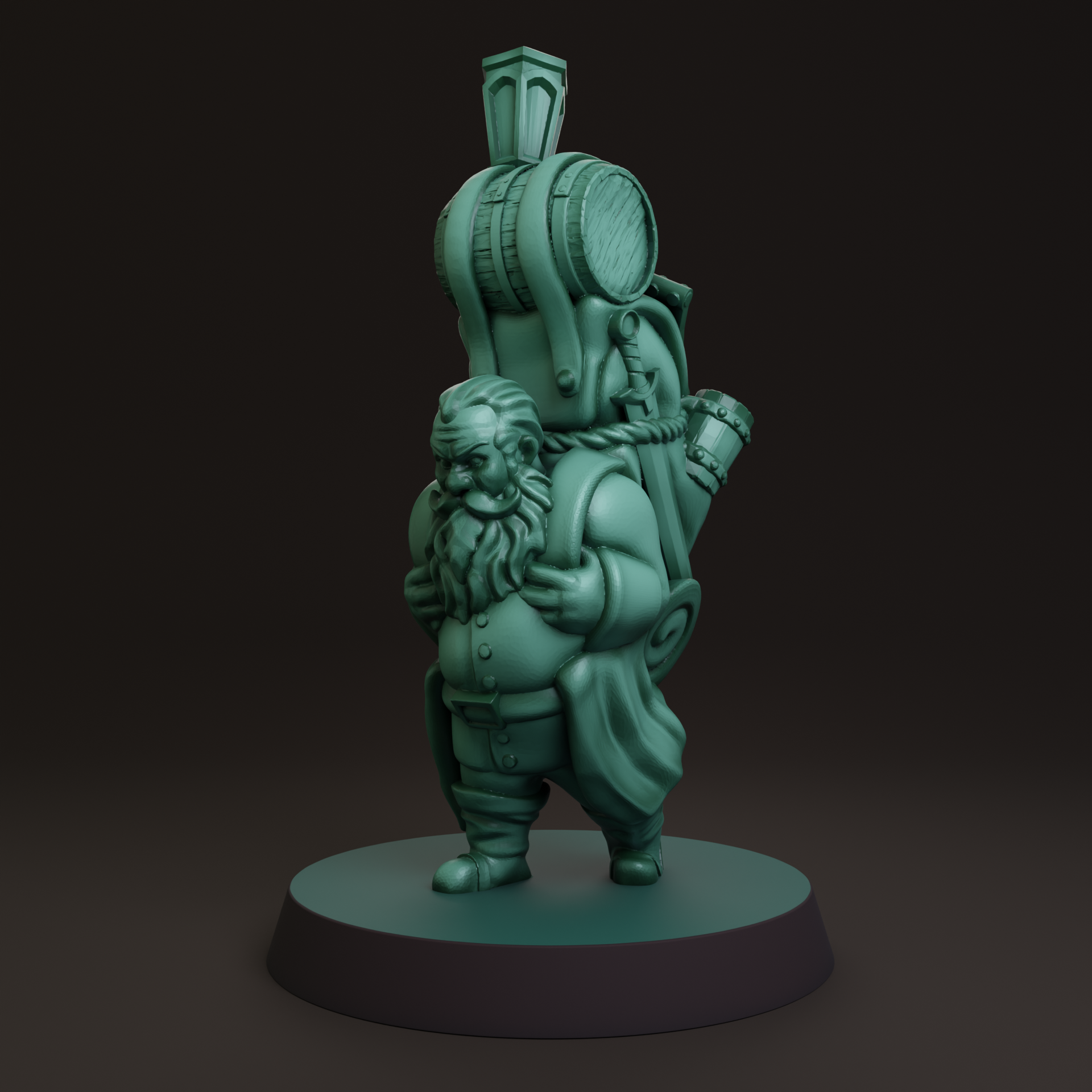 Dwarf traveling merchant FDM supportless
