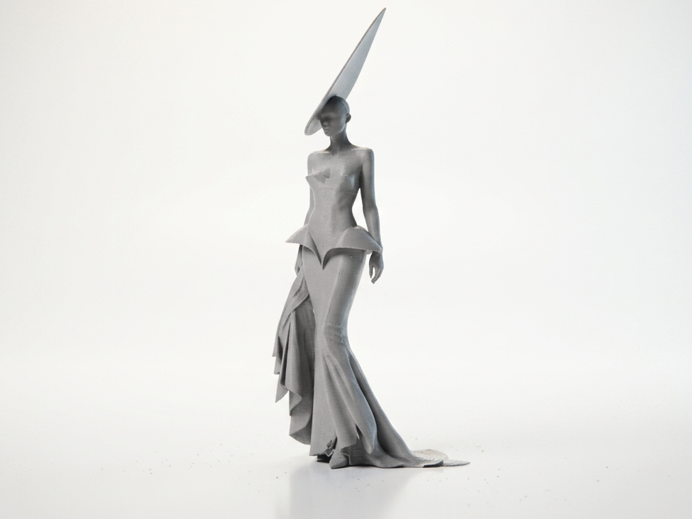 Fancy Hat Lady Figurine Female Figure 3D Printable