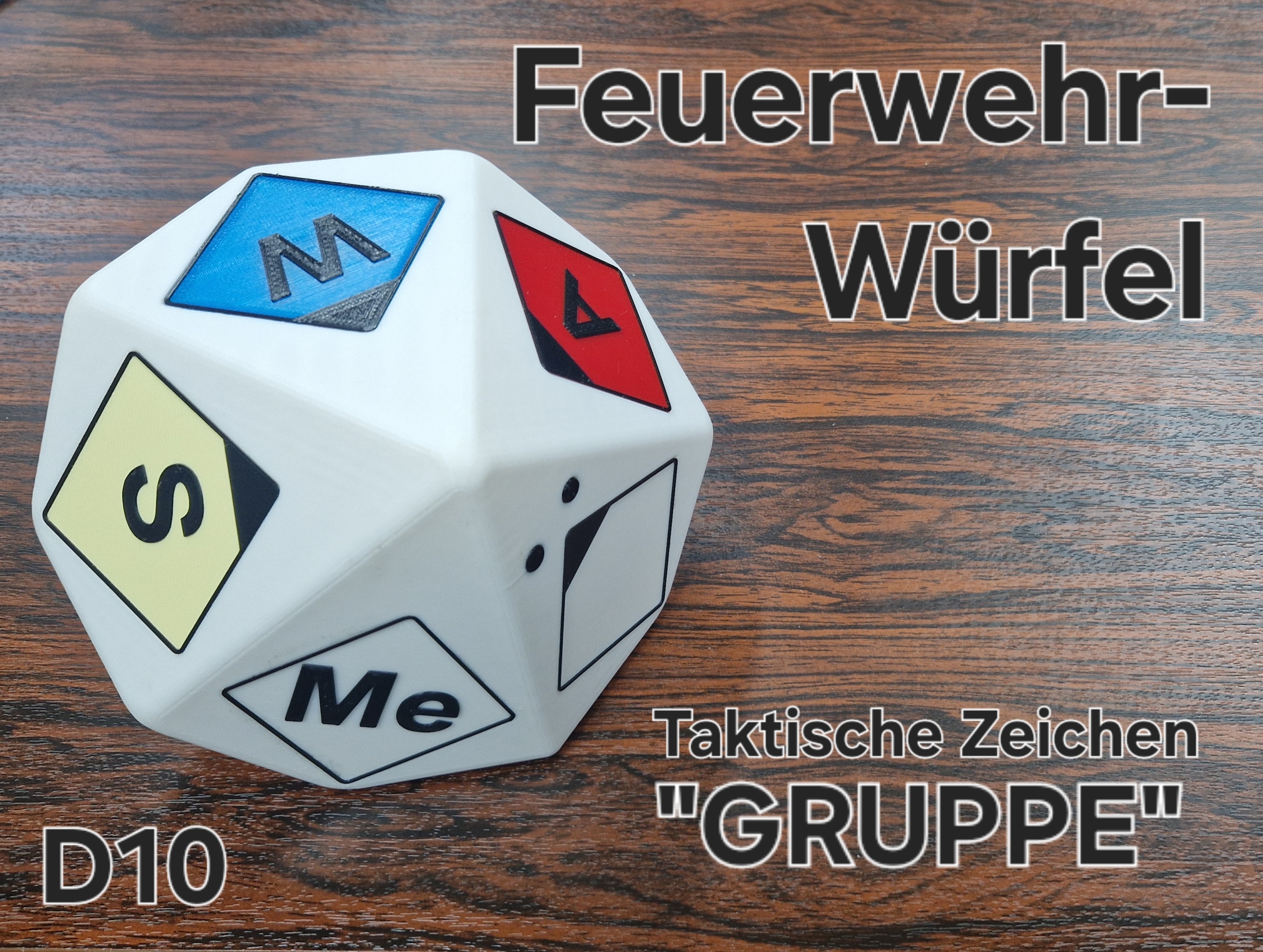 Feuerwehr-Würfel D10 Taktische Zeichen "Gruppe"