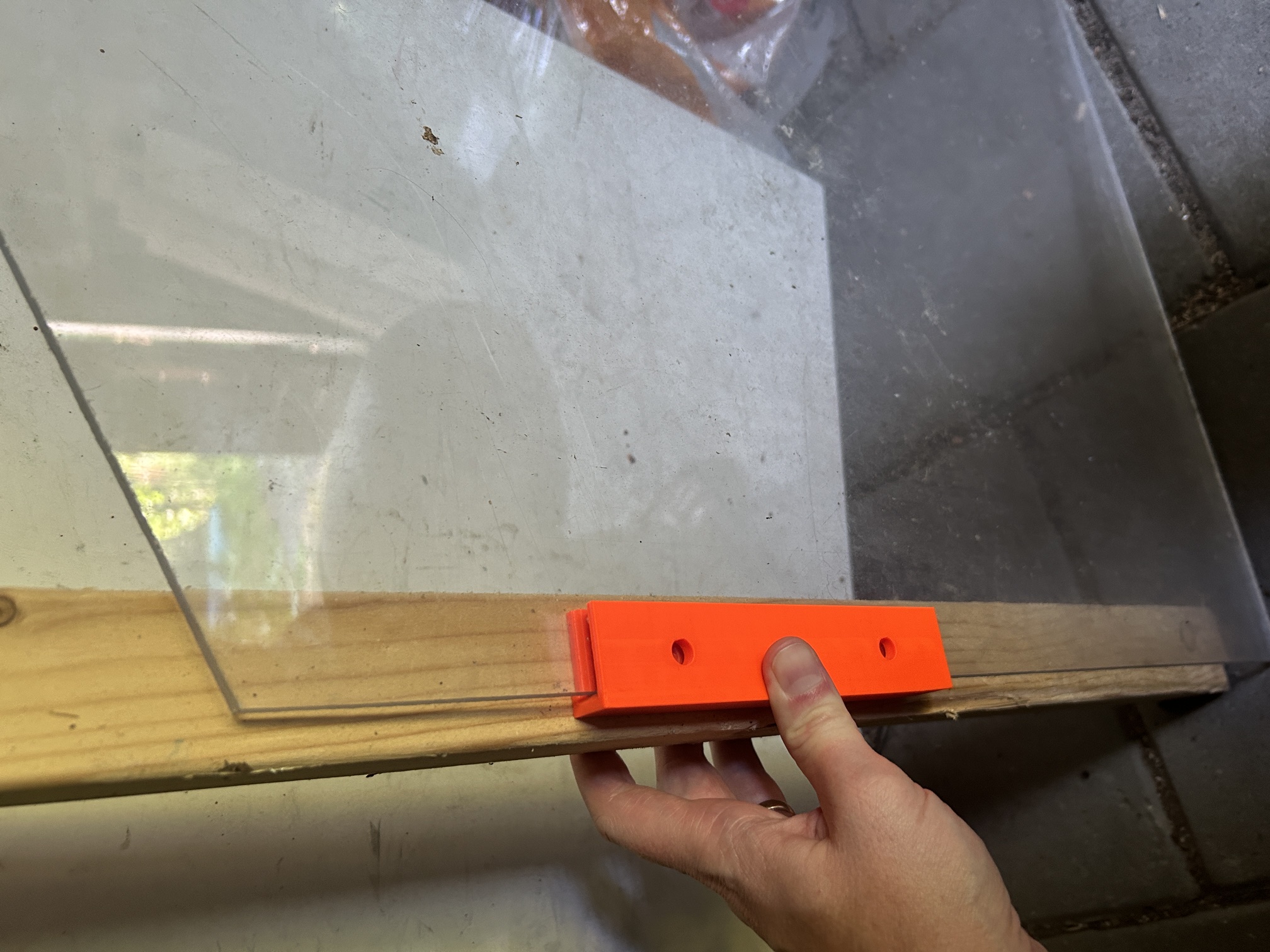 plastic sheet holder for greenhouse