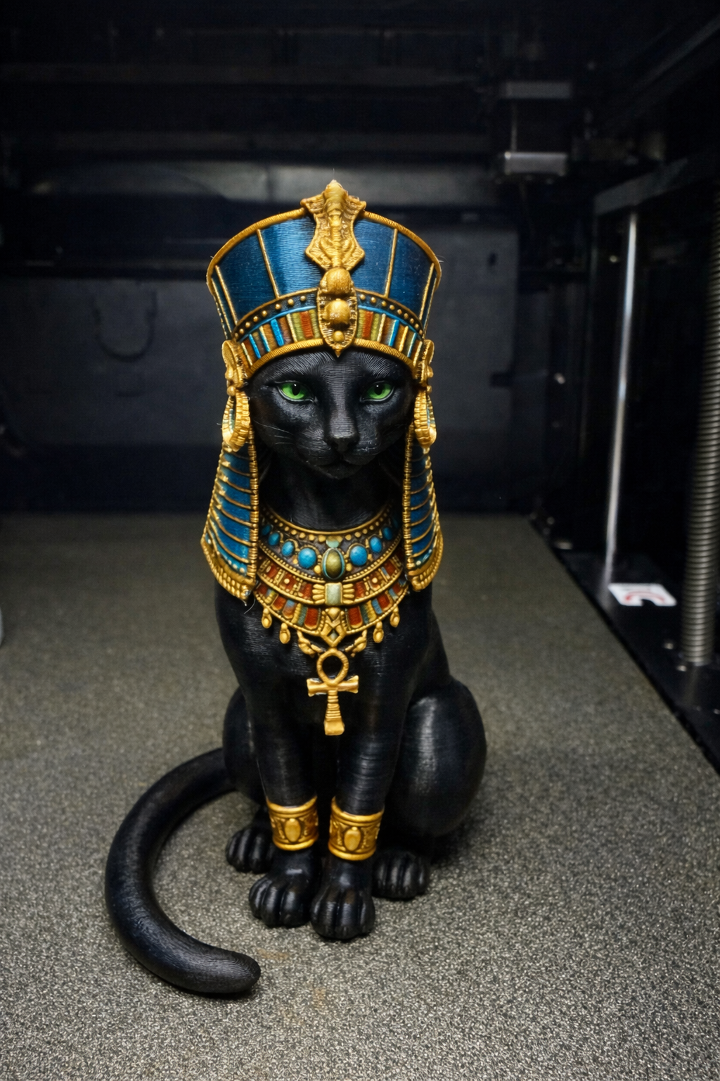 Bastara – Guardian of the Serpent Crown (Egyptian Cat Statue)