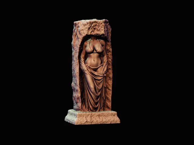 statue woman sculpture body pose 7 stone texture for 3d printing