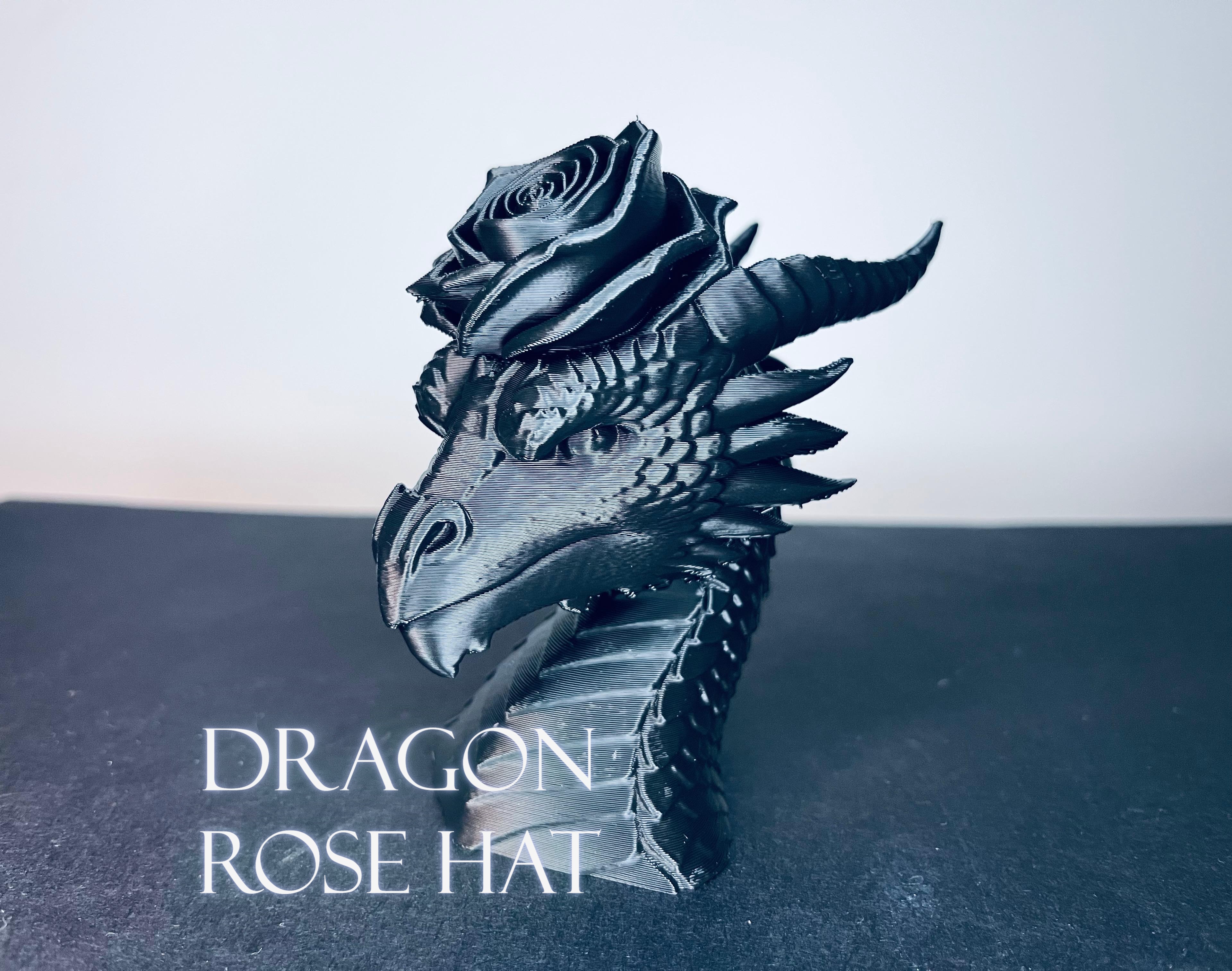 Dragon flower hat decor