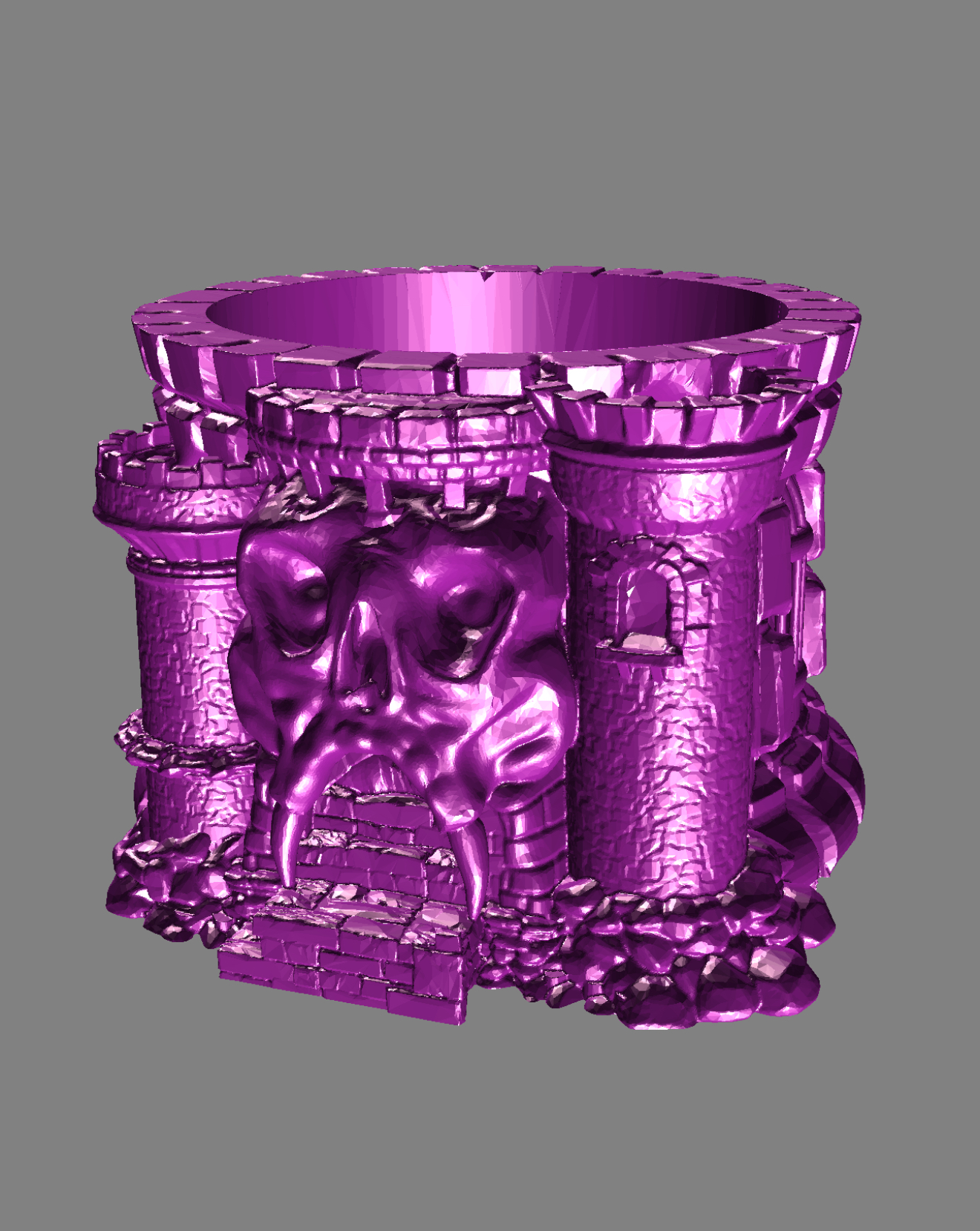 Remix: Castle Grayskull Flower Plant pot