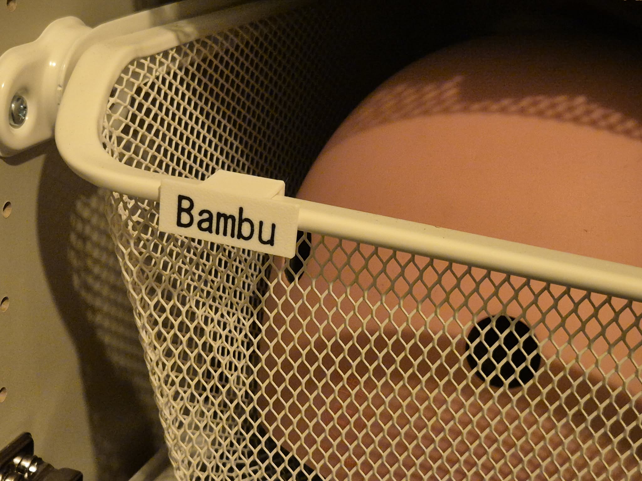 Ikea KOMPLEMENT Meshbasket Label