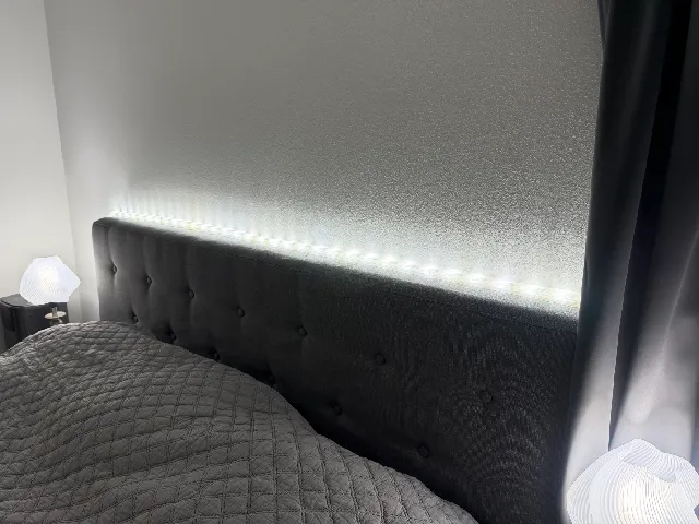 Headboard light strip diffusor