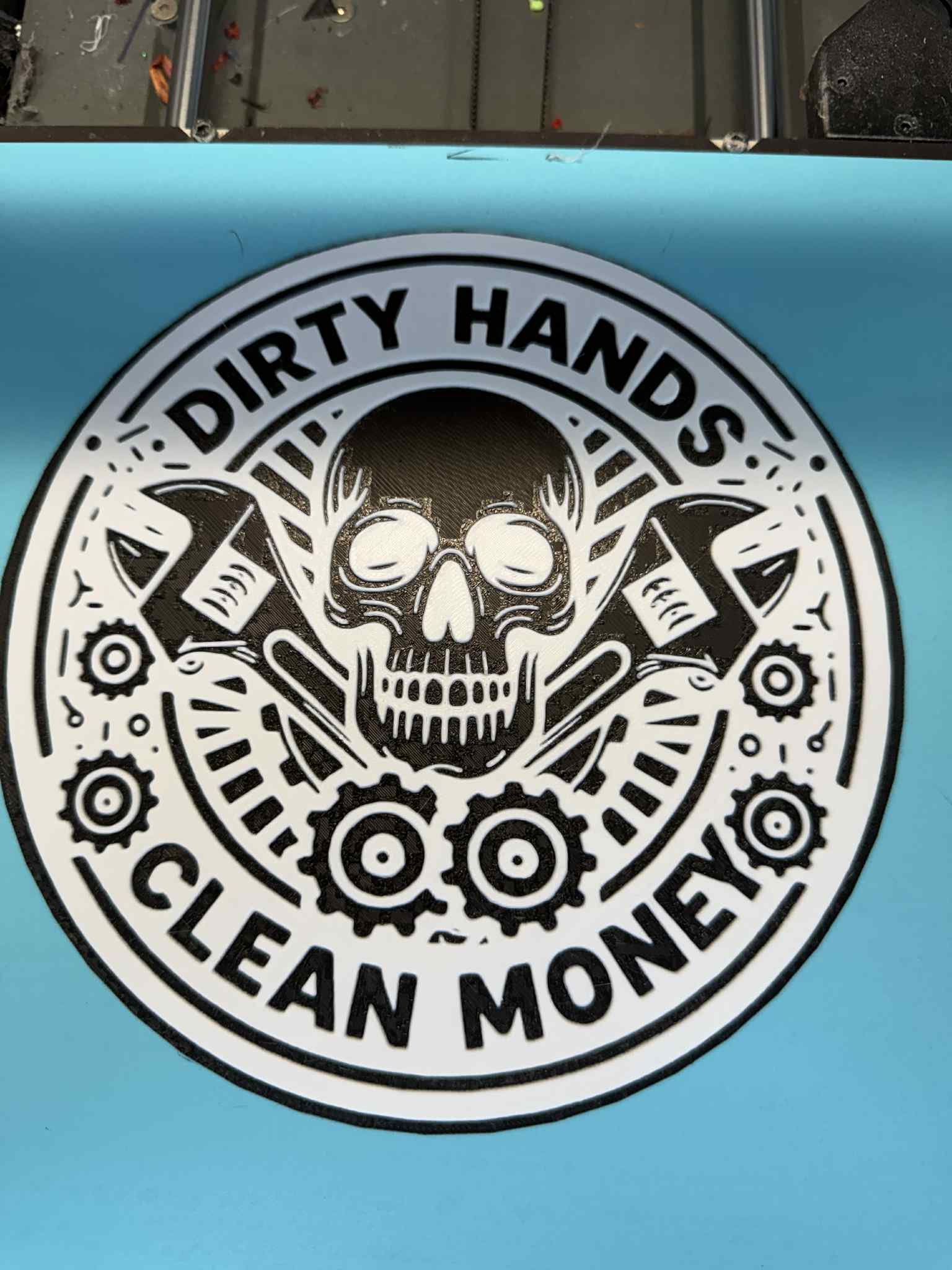 Dirty Hands Clean Money Sign