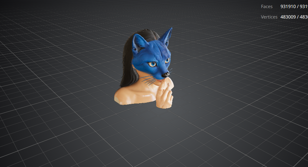 Whispering Kitsune Bust (High Detail 3D Printable)