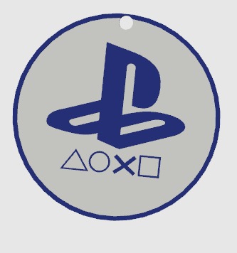 Llavero del logo del Play Station
