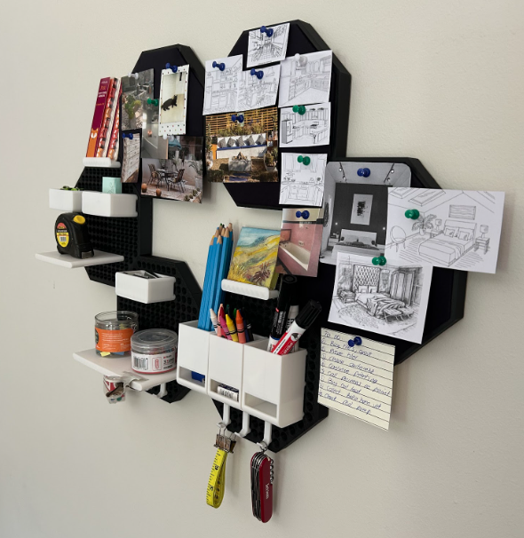 Miniatura 3 do modelo 3D modular pegboard / pinboard combination