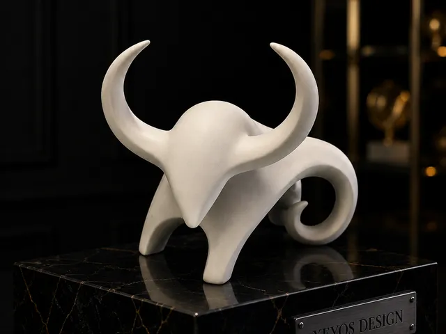 Abstract Zodiac Taurus Statue