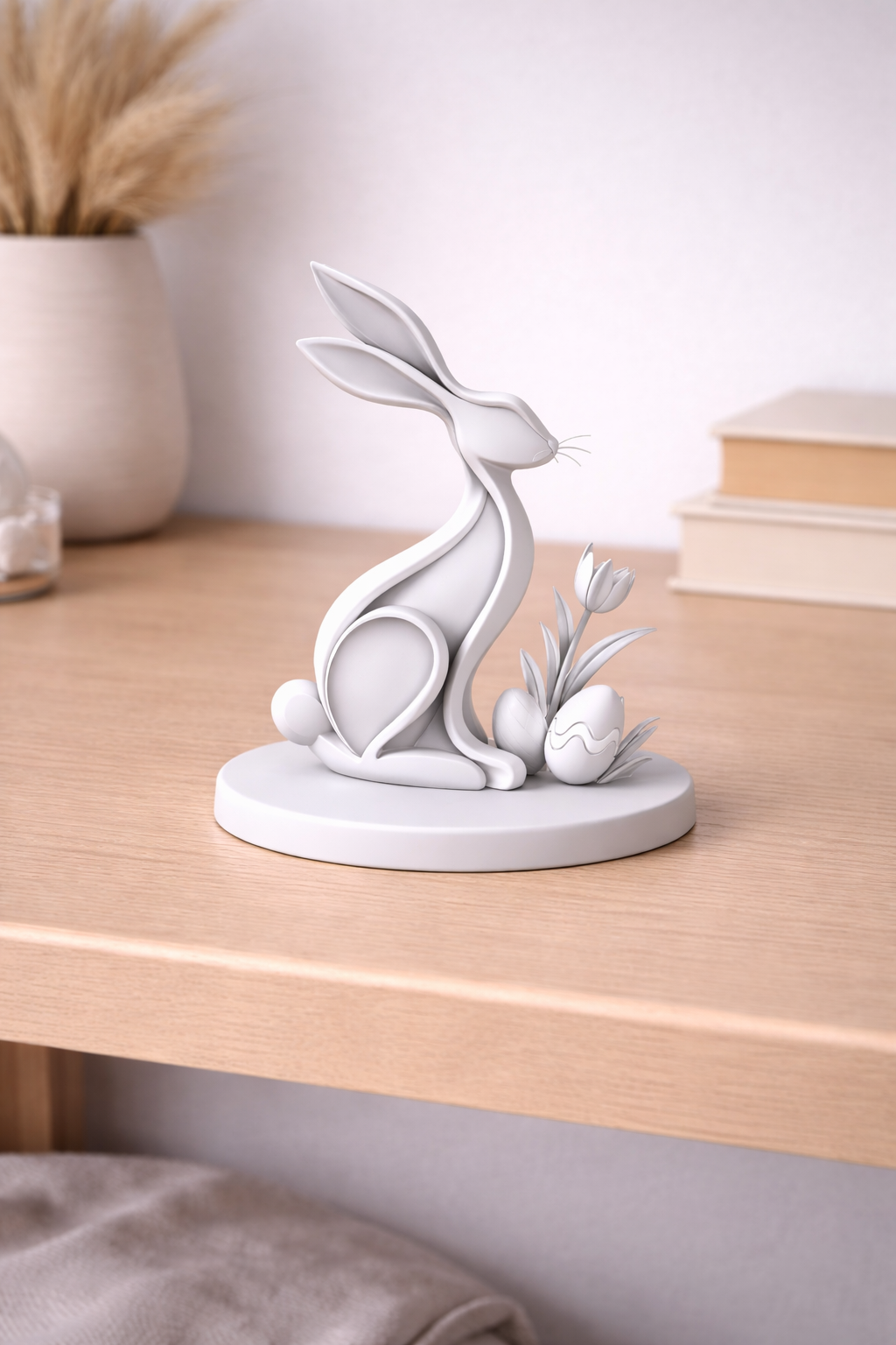 Modern Easter Bunny with Tulip