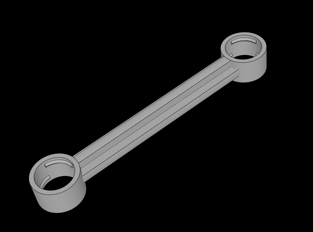 Lego Compatible (2739a.dat) Technic Steering Link  6L Type 1
