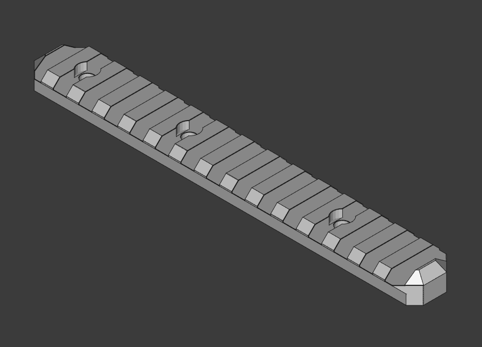 [REPLICA] GrovTec GTSW230 6 Inch 15 Slot Keymod Picatinny Rail