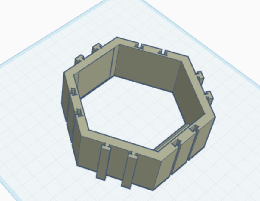 Hexagon Art Display (Flat Base)