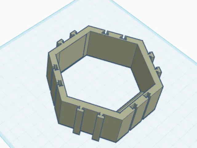 Hexagon Art Display (Flat Base)