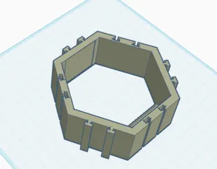 Hexagon Art Display (Flat Base)
