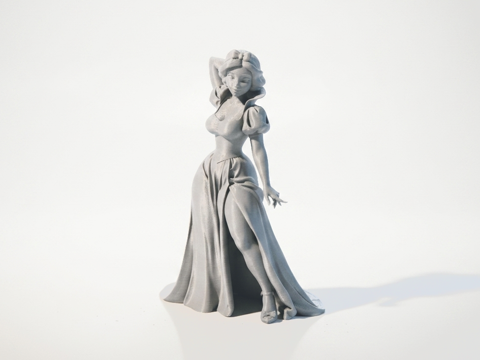 Thick Snow White Figurine Cartoon 3D Printable