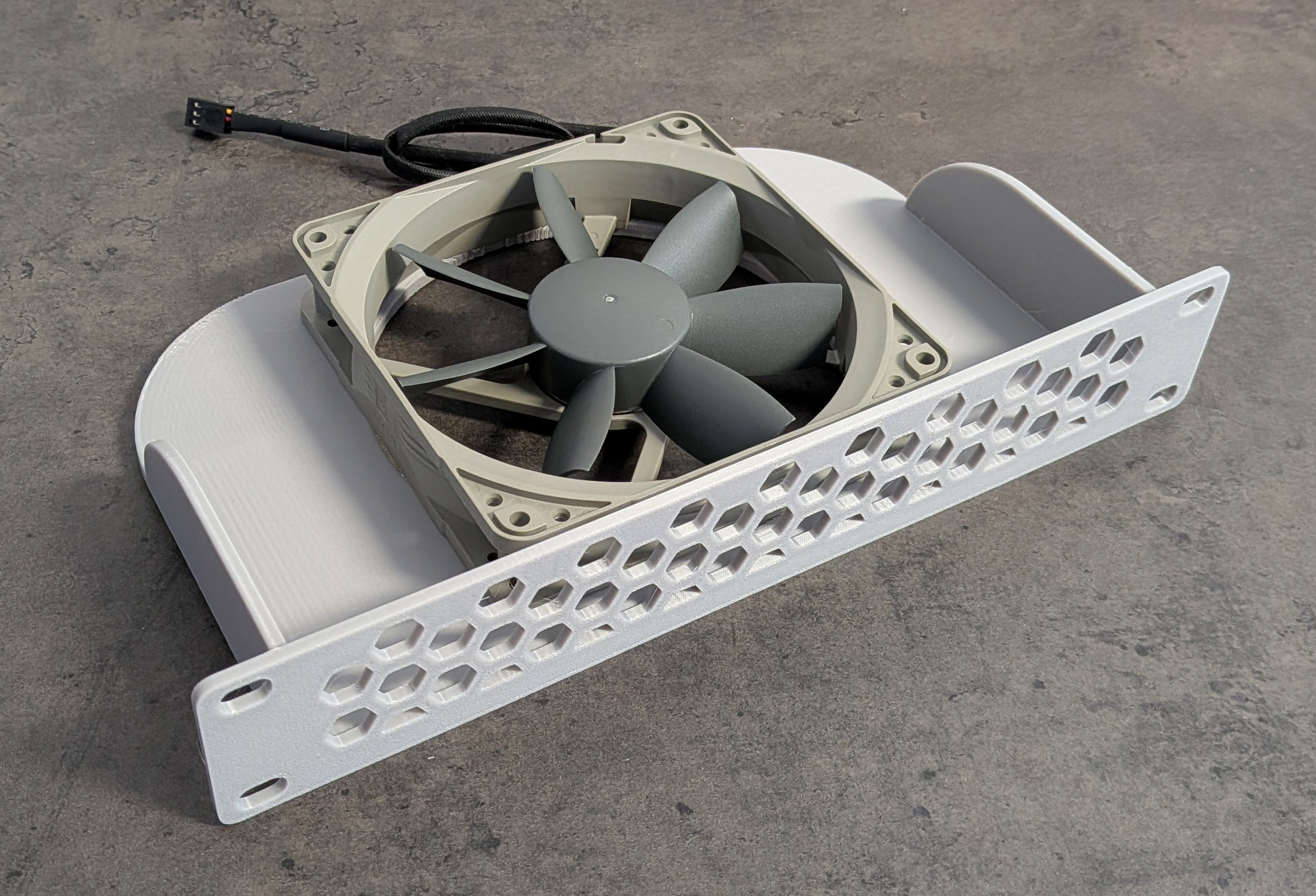 10 Inch Rack 1U 120mm Fan Mount