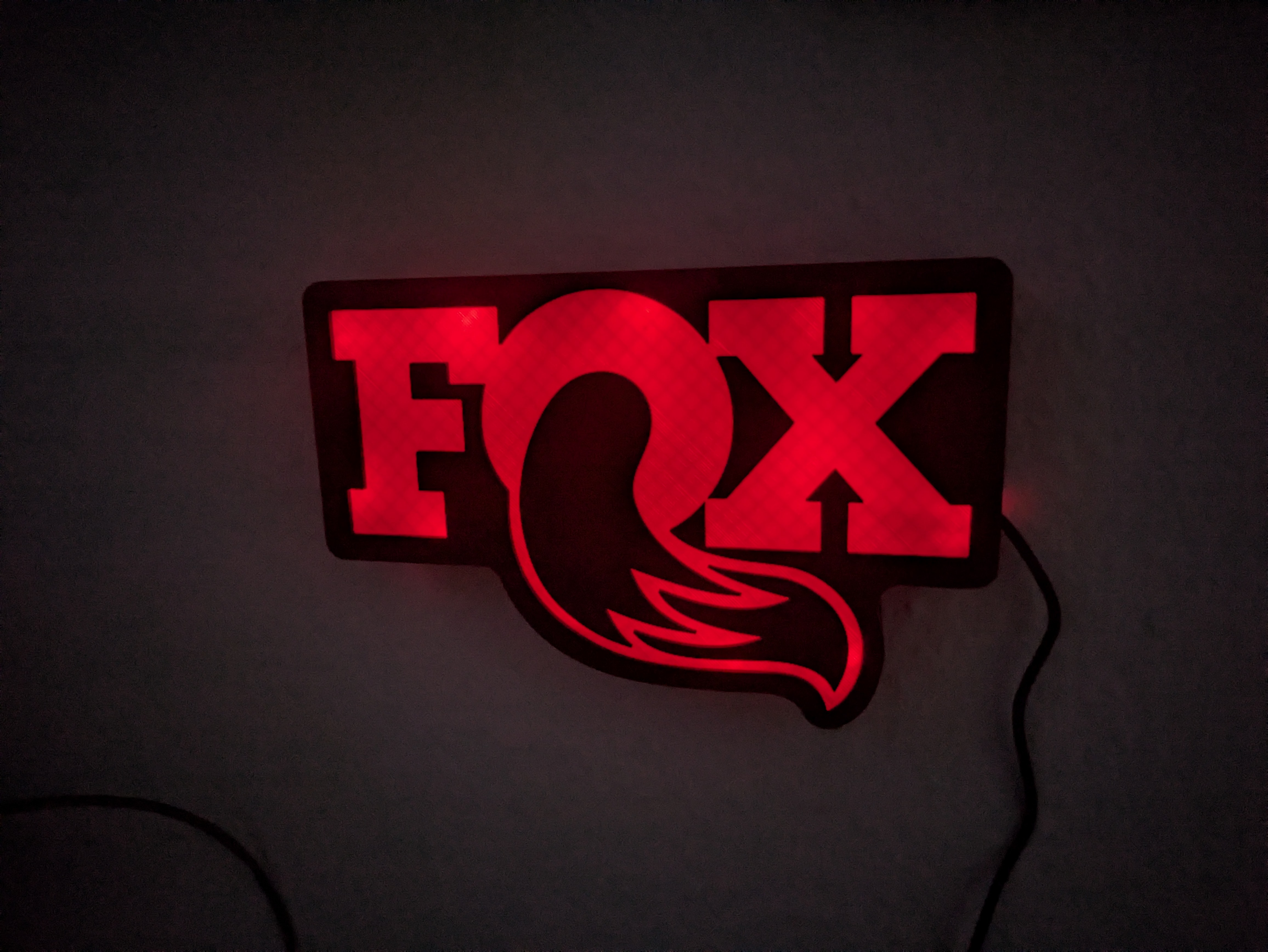 FOX Light Sign / Logo Lamp / 210x140mm / Easy to print