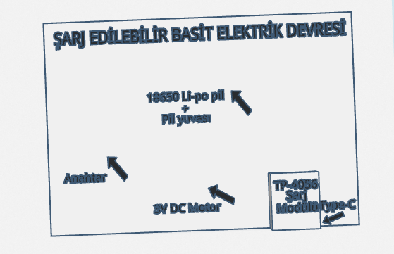 Şarj Edilebilir Basit Elektrik Devresi -Simple Rechargeable Electrical Circuit