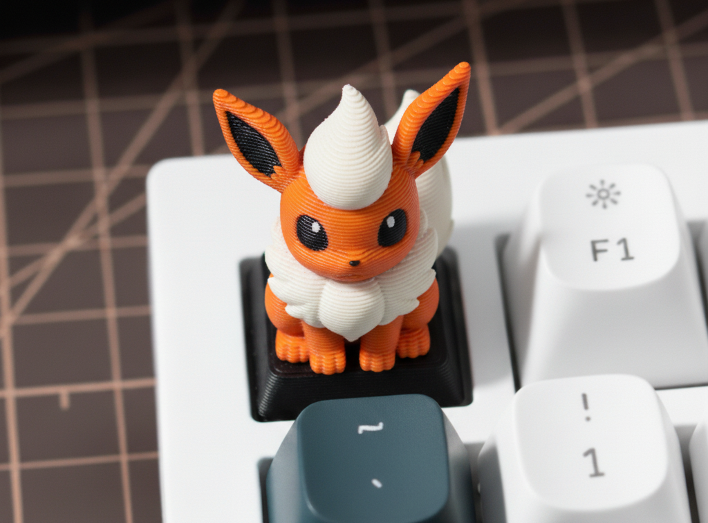 Flareon Pokemon Keyboard Keycap MX