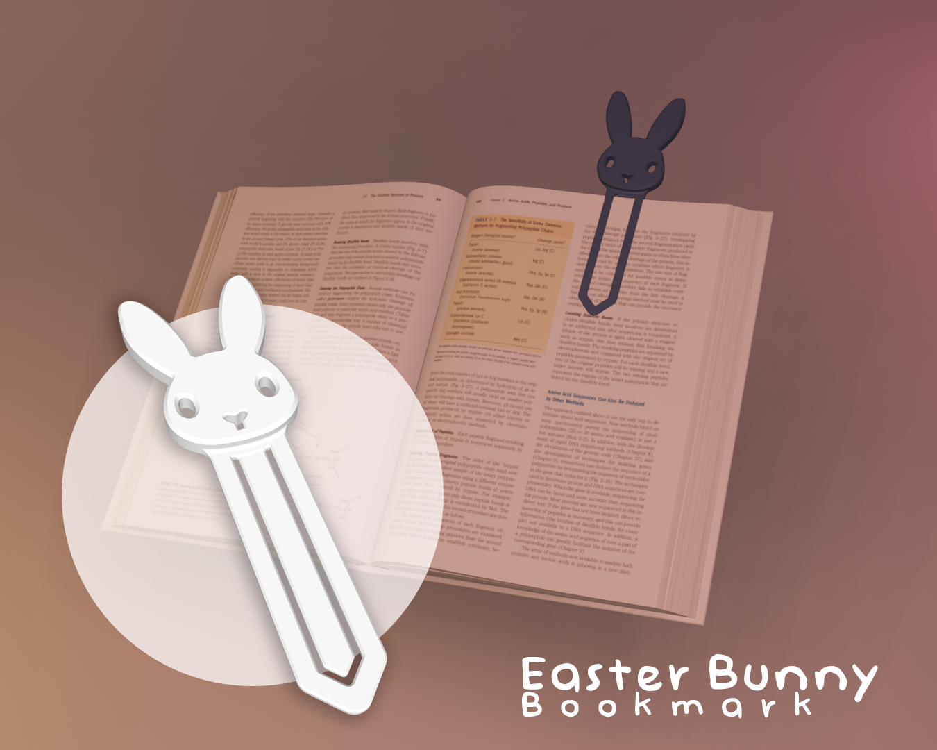 Easter Bunny bookmark - 25min Print